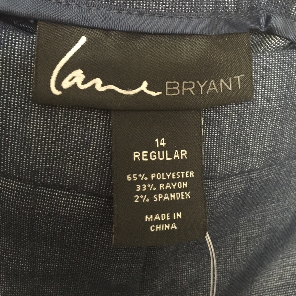 New chambray trousers from Lane Bryant